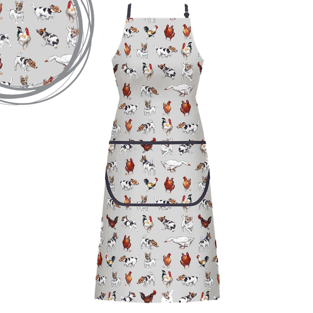 Farmyard Frolics Cotton Apron by Samuel Lamont.