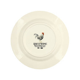 Rise & Shine Brand New Day 8 1/2 inch pottery plate from Emma Bridgewater.