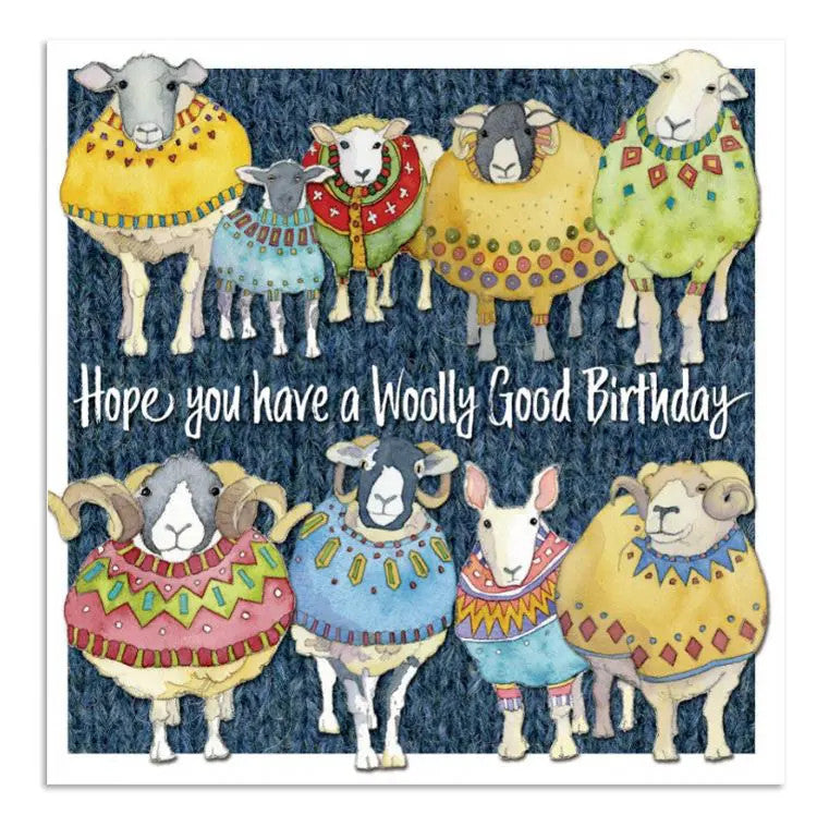 Woolly Sheep Woolly Good Birthday Greetings Card