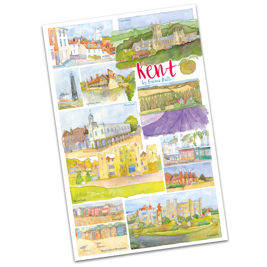 100% Cotton Kent by Emma Ball Tea Towel