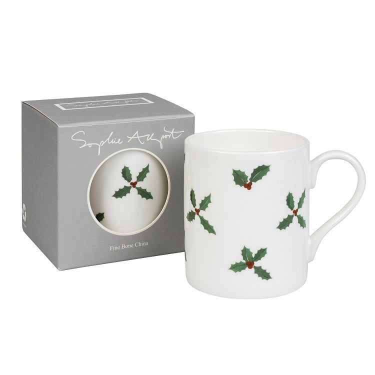 Sophie Allport Christmas Holly & Berry Mug boxed