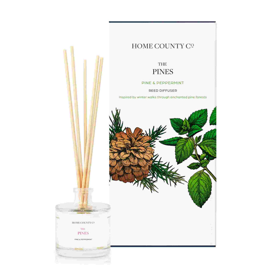 The Pines - Pine & Peppermint Reed Diffuser by Home County Candles