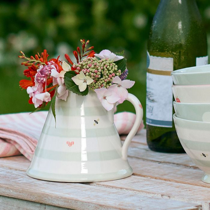 Susie Watson pottery Honey Bees baby Pitcher.