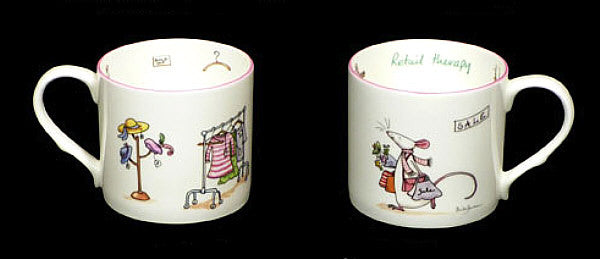 Retail Therapy mug by artist Anita Jeram.