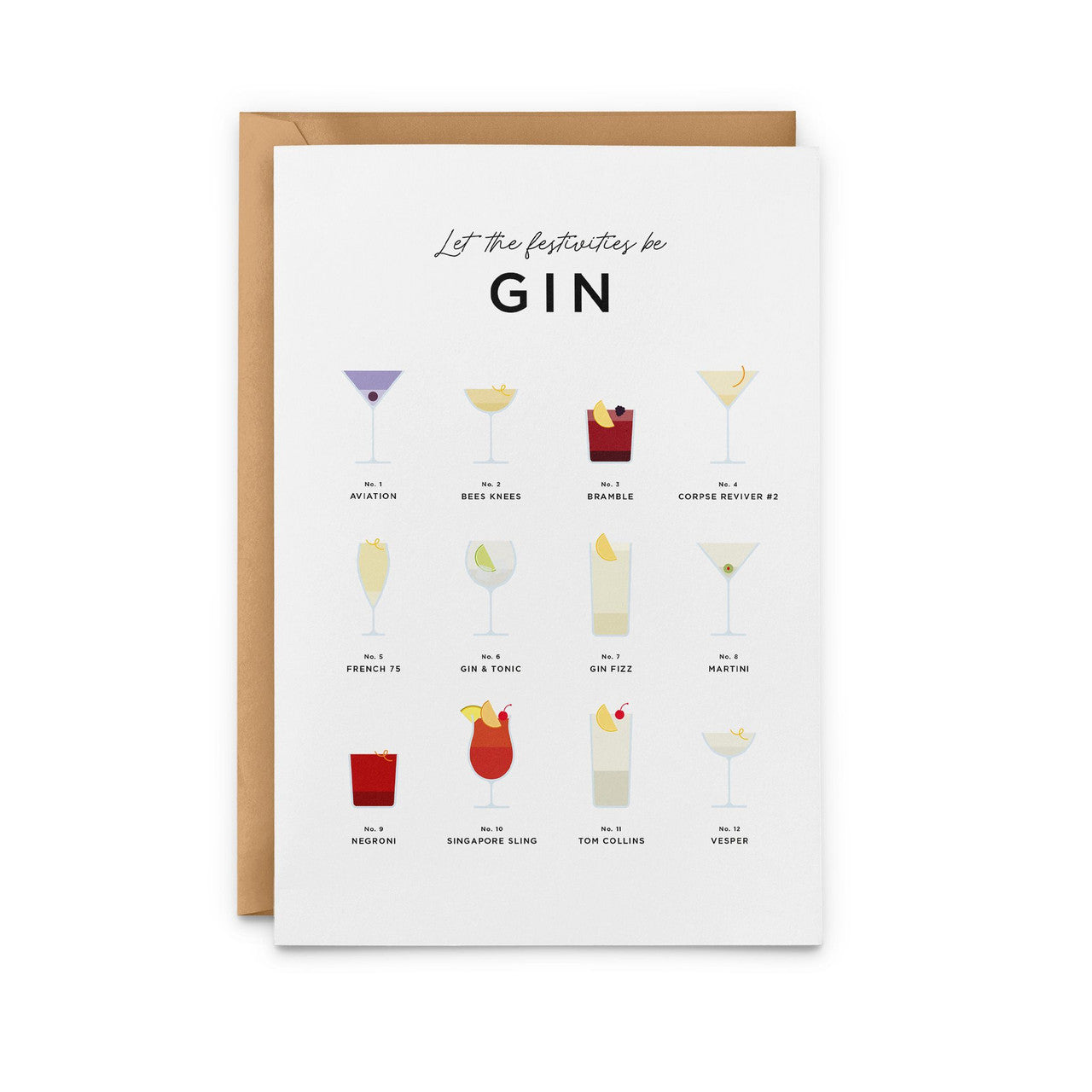 Let The Festivities Be Gin - Framed by Everlong Print Co.
