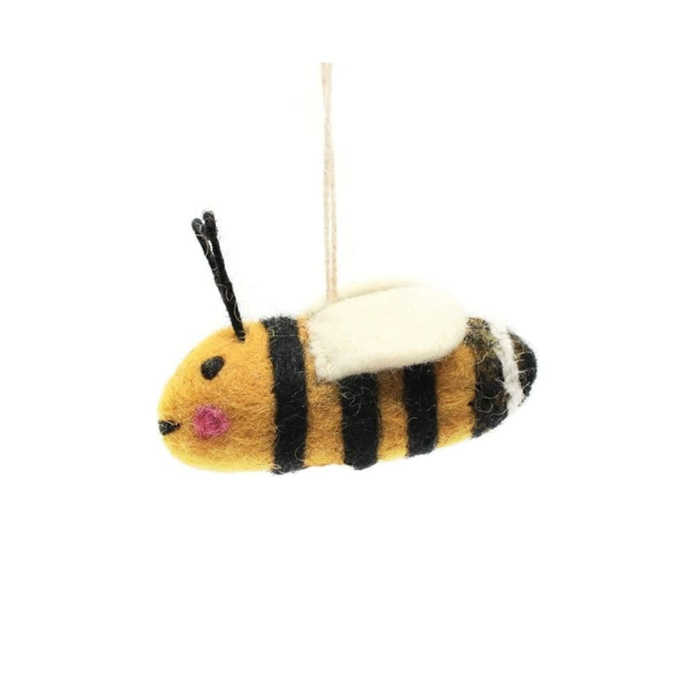 Bumble Bee Hanging Felt Decoration by Amica Felt.