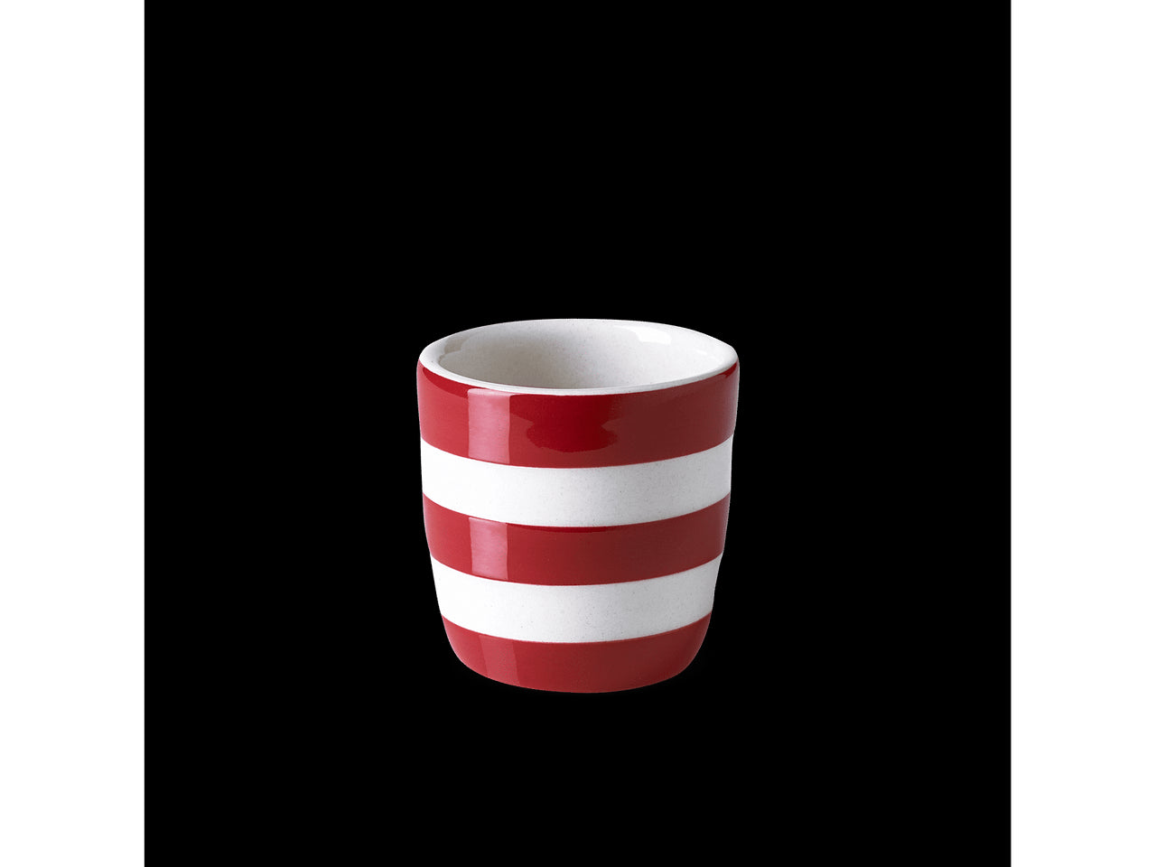 Cornishware Striped Egg Cup - red
