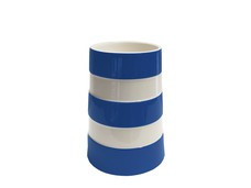 Cornishware Lighthouse Striped Medium Vase - blue