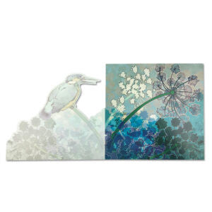 Die-Cut Kingfisher Greetings Card by Emma Ball.