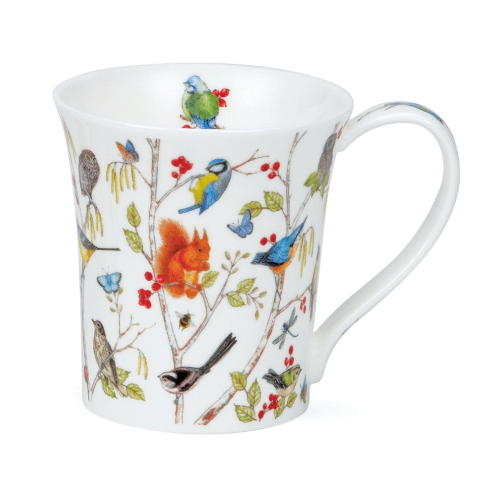 Dunoon Jura Secret Wood bone china mug - Blue Tit. Handmade in England