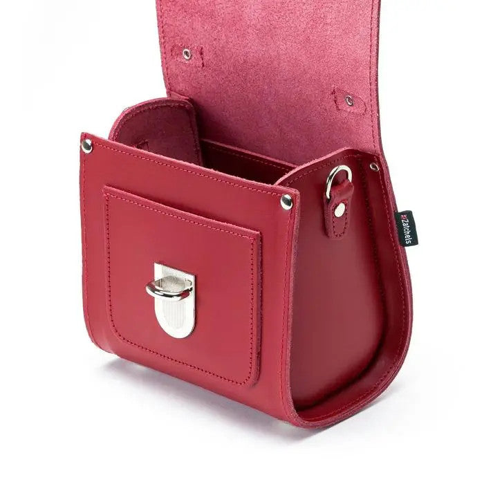 Handmade Leather Sugarcube Red Small Handbag by Zatchels.