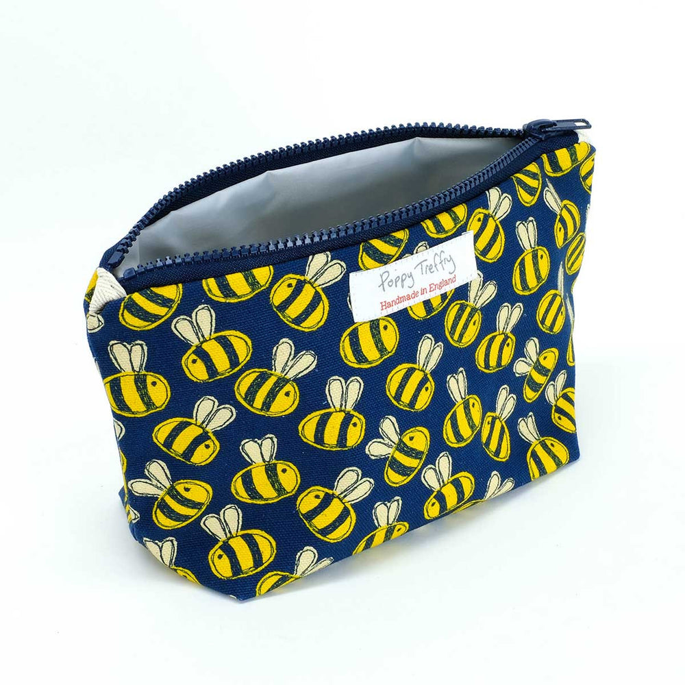 Bee Small Wash Bag by Poppy Treffry.