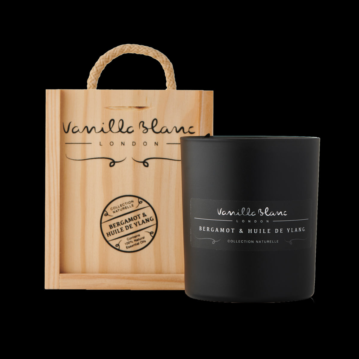 Vanilla Blanc Bergamot & Huile de Ylang Matt Edition Candle in a Signature® Wooden Gift Box