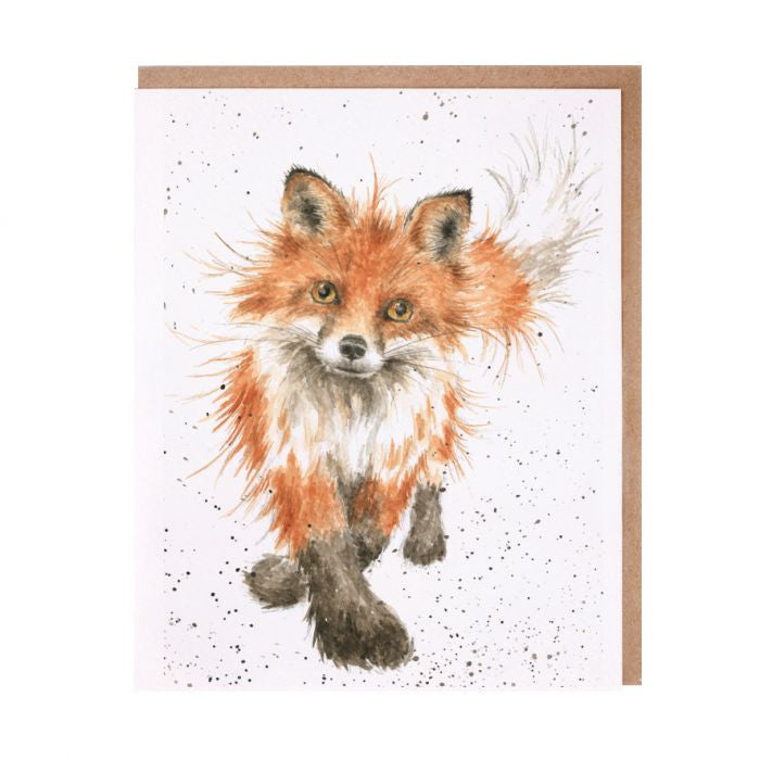 'Foxtrot' Blank Greetings Card by Hannah Dale for Wrendale Designs. 