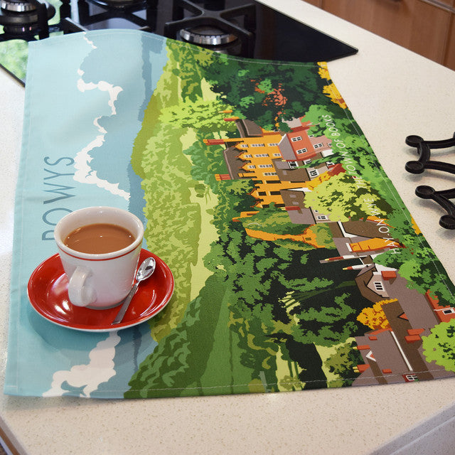 Powys - Hay-on-Wye Tea Towel by Town Towels.