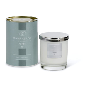 Nordic Fir glass candle from Marmalade of London. Image