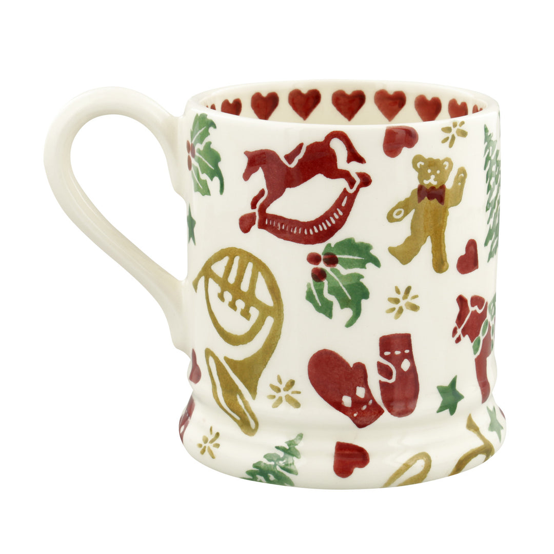 Christmas Celebration 1/2 pint mug handmade by Emma Bridgewater