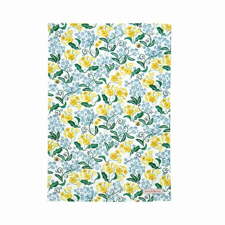 Emma Bridgewater Forget Me Not & Primrose 100% cotton tea towel.
