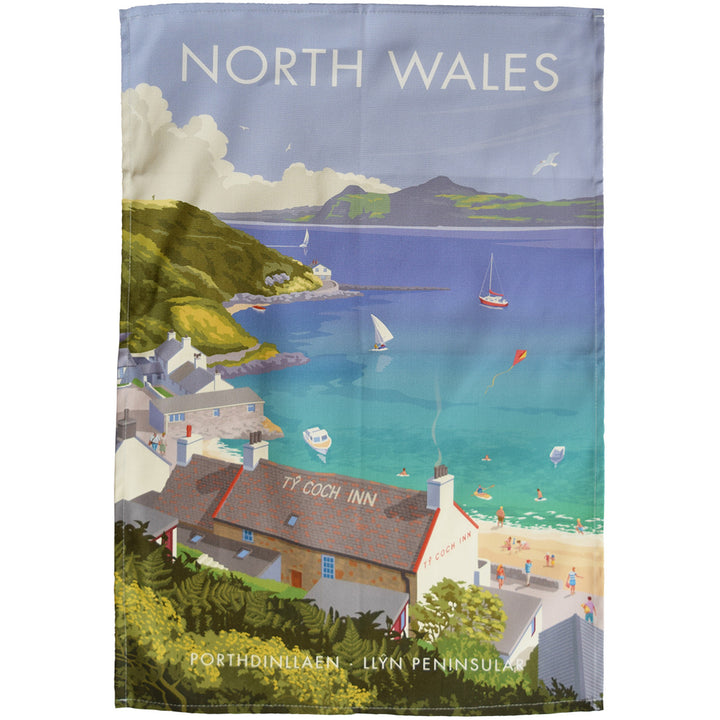 North Wales - Porthdinllaen Tea Towel by Town Towels.