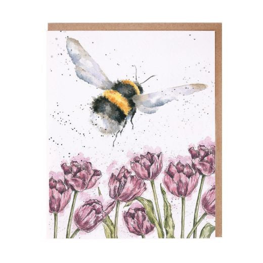 'Flight of the Bumblebee' Greetings Card by Hannah Dale for Wrendale Designs.
