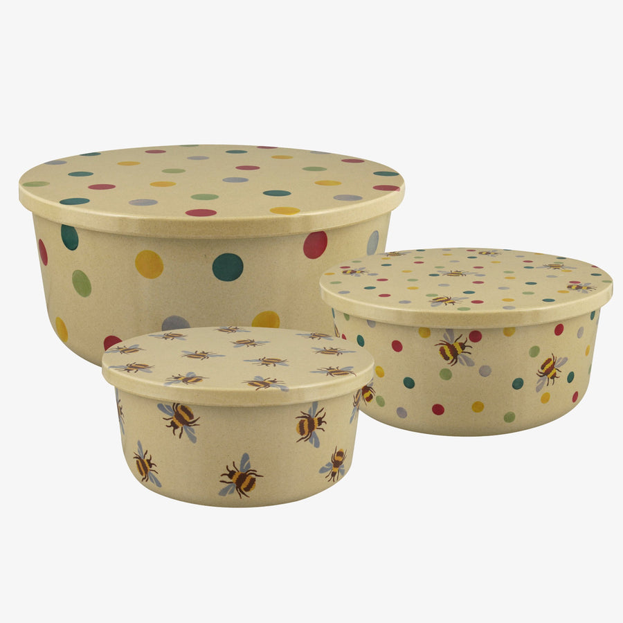 Vegetable Garden Set of 3 Rice Husk Containers by Emma Bridgewater.