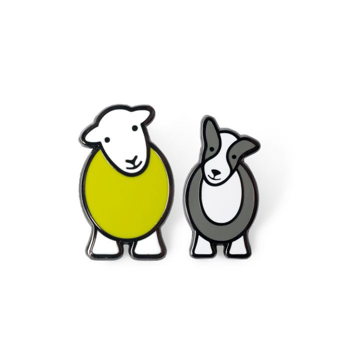 Herdy and Sheppy Pin Badge Set