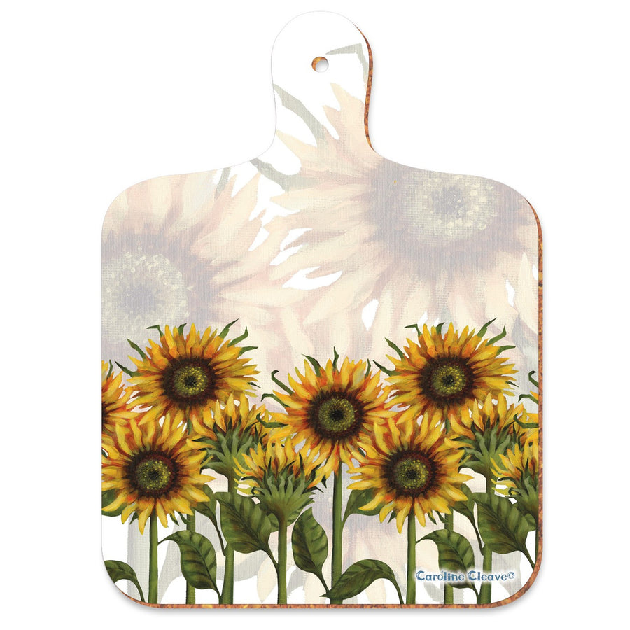 Caroline Cleave Sunflowers mini chopping board from Emma Ball.