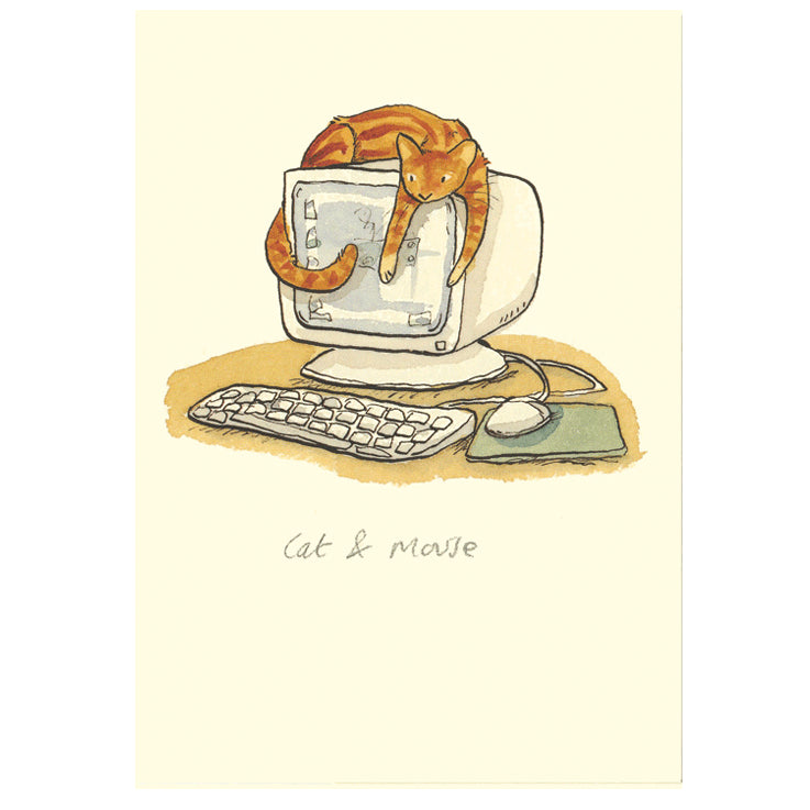 Cat & Mouse Greetings Card by Anita Jeram.