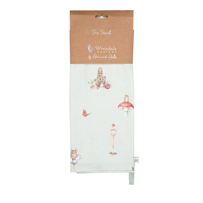 'Garden Friends' Garden Animal Tea Towel by Wrendale Designs