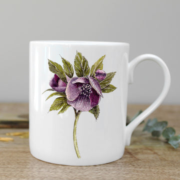 Hellebore Bone China Mug by Toasted Crumpet. Image