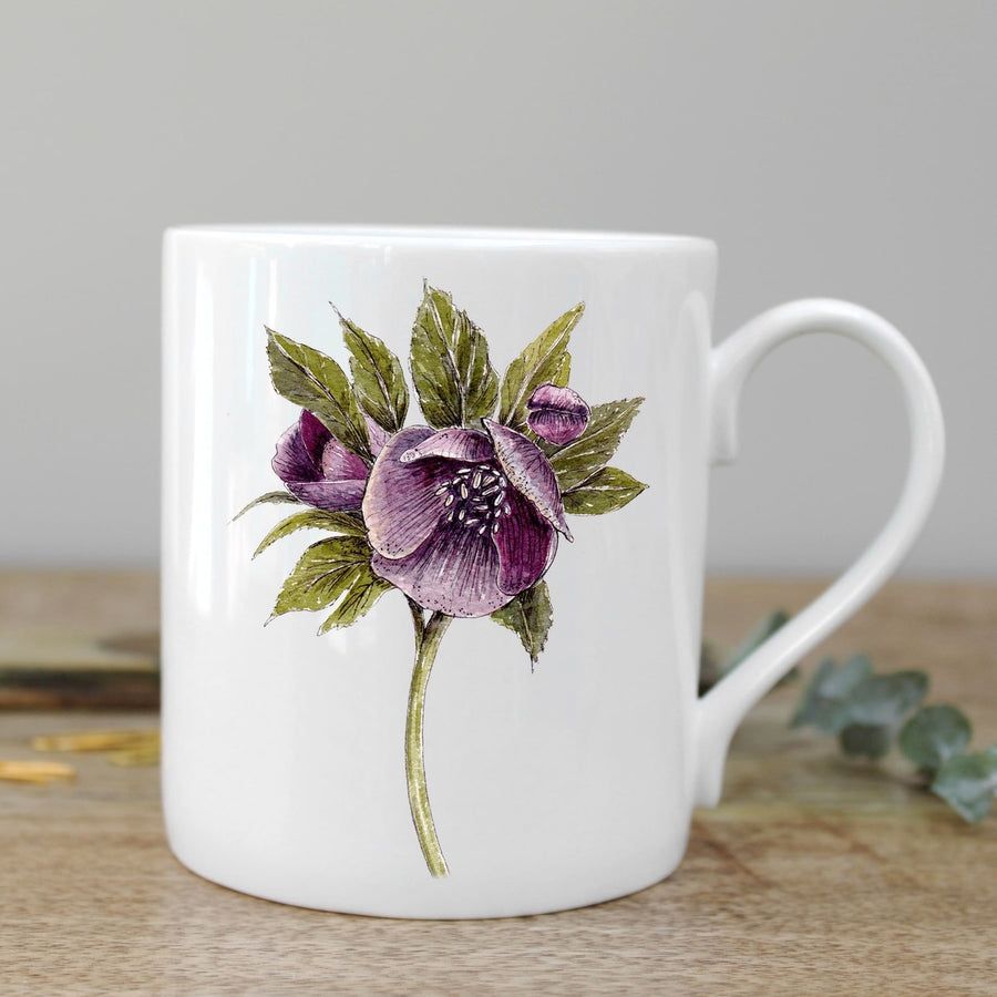 Hellebore Bone China Mug by Toasted Crumpet.