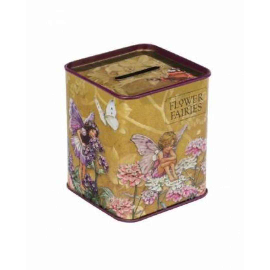 Flower Fairies Small Square tin money box