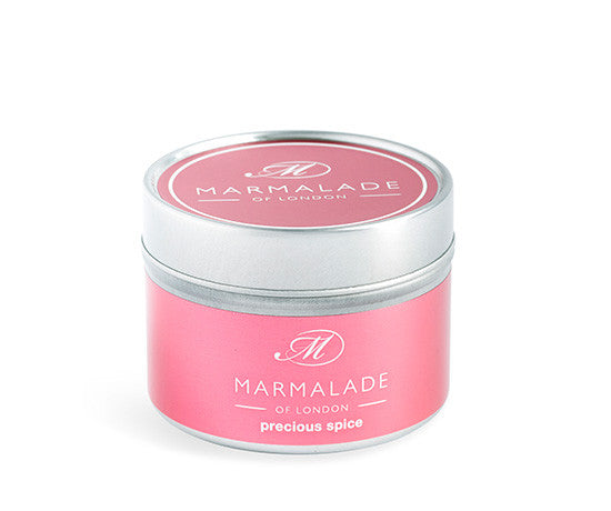 Precious Spice small tin candle from Marmalade of London.