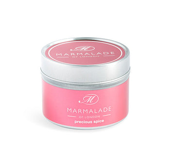 Precious Spice small tin candle from Marmalade of London. Image