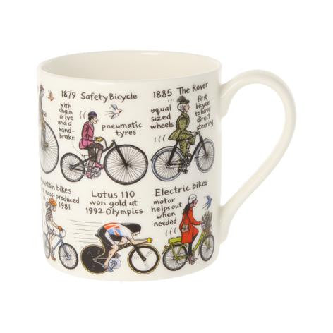The History of Cycling Bone China Mug by Picturemaps