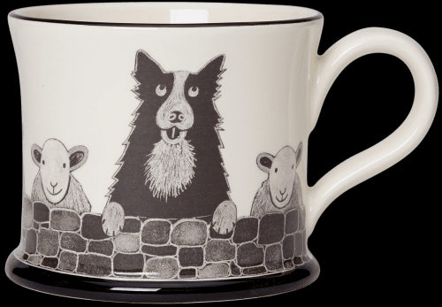 Sheep Dog Mug by Moorland Pottery.