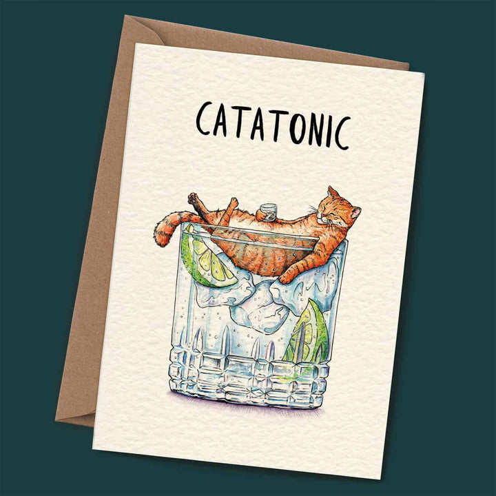 Catatonic Greetings Card by Bewilderbeest.