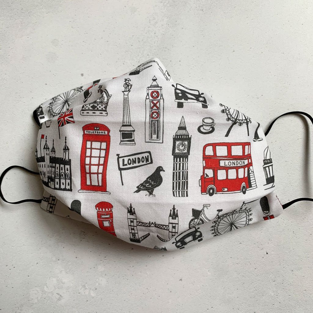 Big Smoke Pleated Fabric Face Mask from Victoria Eggs.