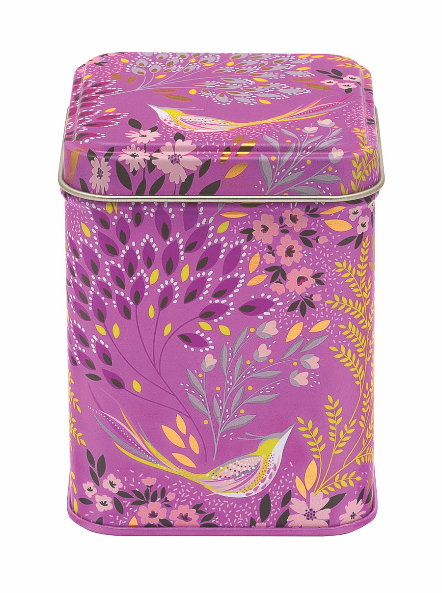 Haveli Garden Plum Songbird Mini Tea Tin from British Lifestyle Brand Sara Miller.