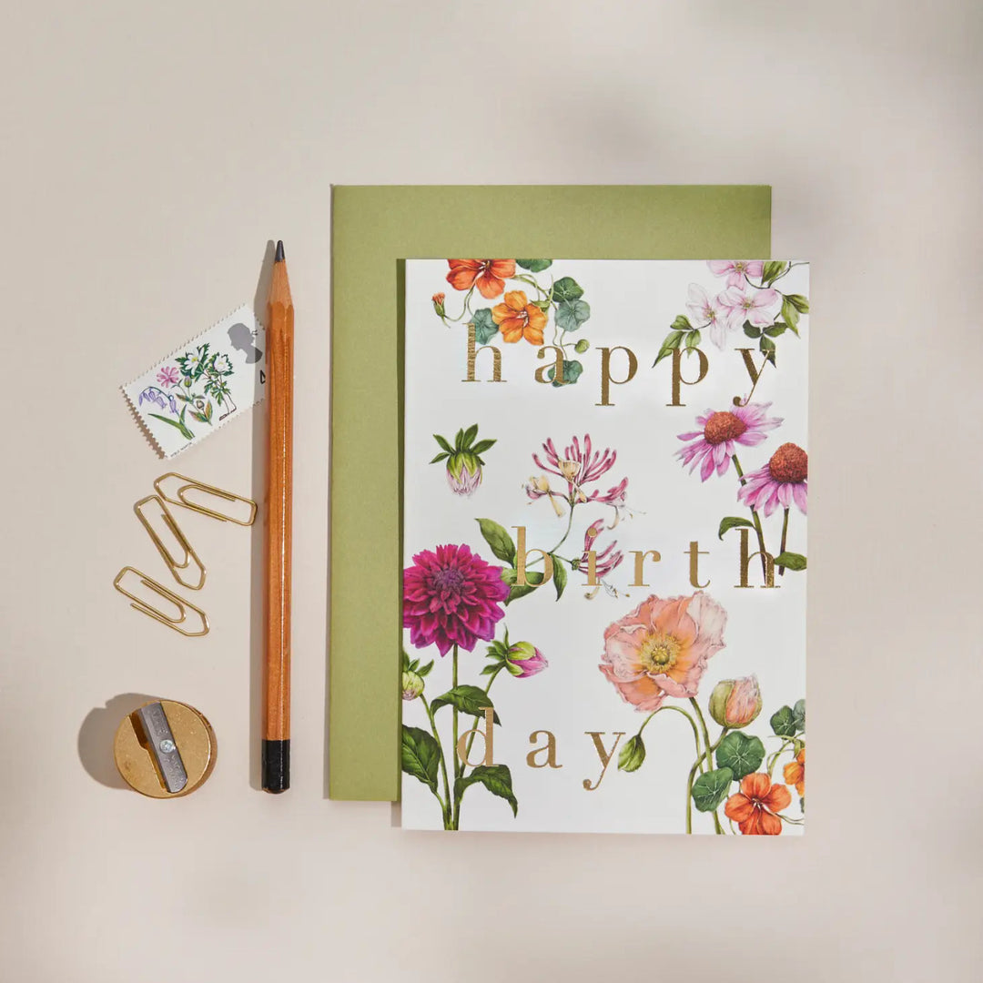 Bountiful Blooms "Happy Birthday" Greeting Card