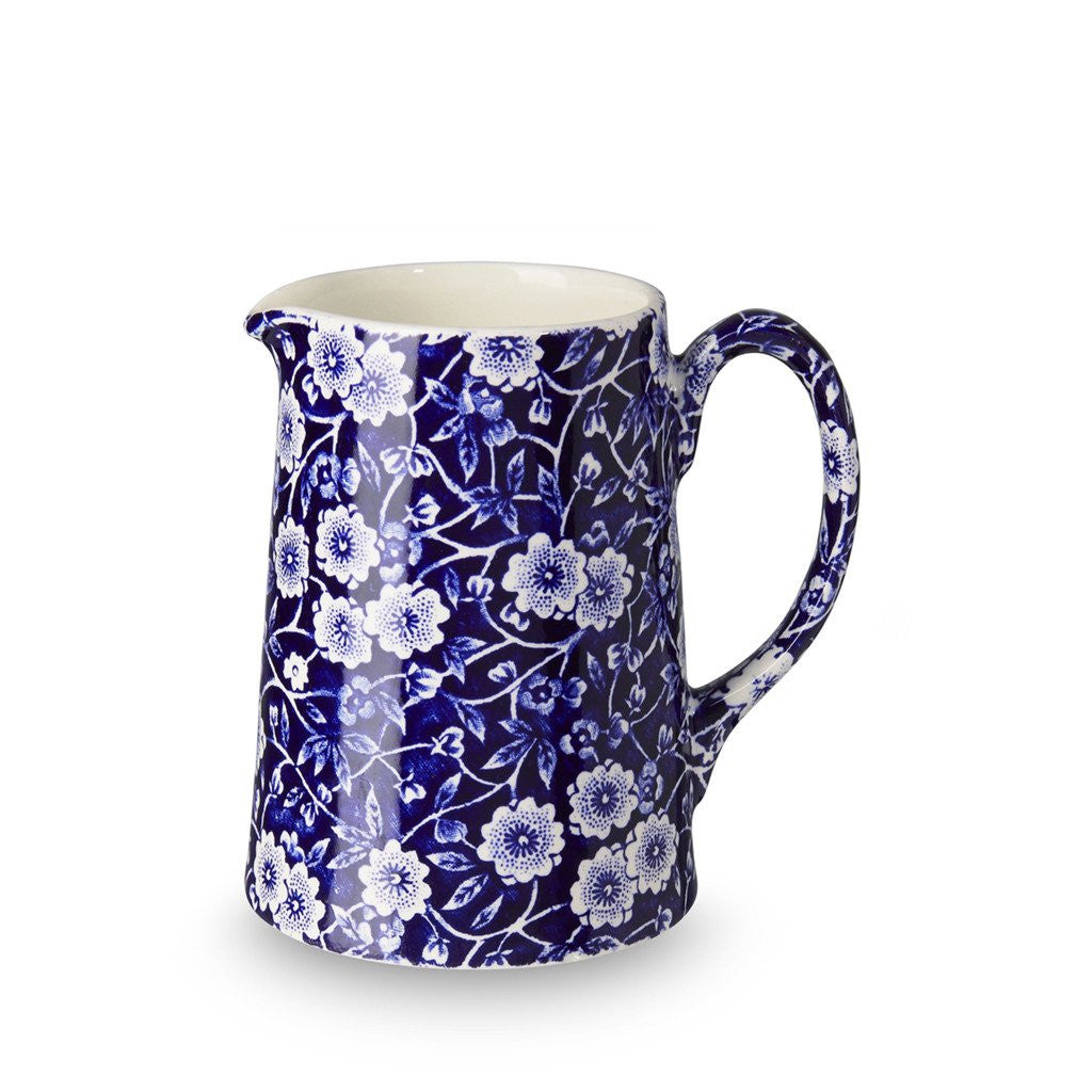 Burleigh Blue Calico Blue Tankard Jug