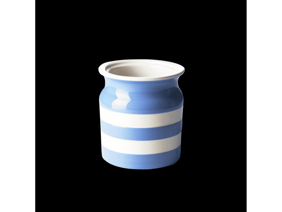 Cornishware Striped Utensil Jar - Blue
