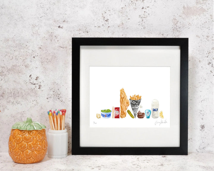 Fish & Chips Print by Corinne Alexander