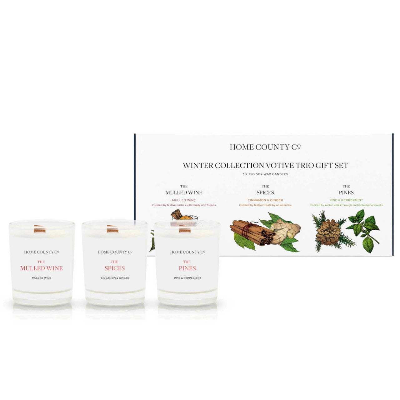 Winter Collection Votive Trio Gift Set by Home County Candles
