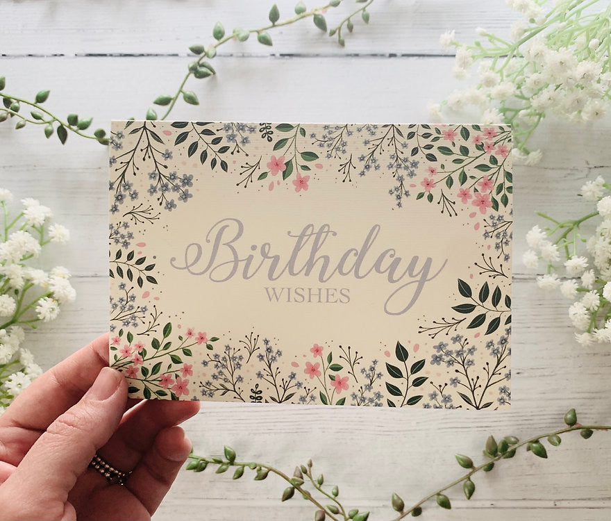 Birthday Wishes Meadow card by Becky Amelia.