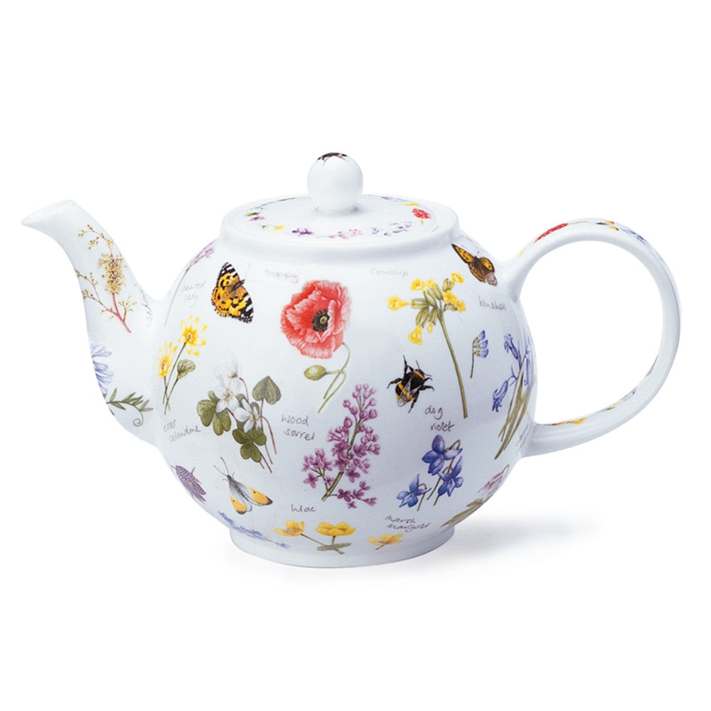 Fine bone china Dunoon Wayside large teapot.