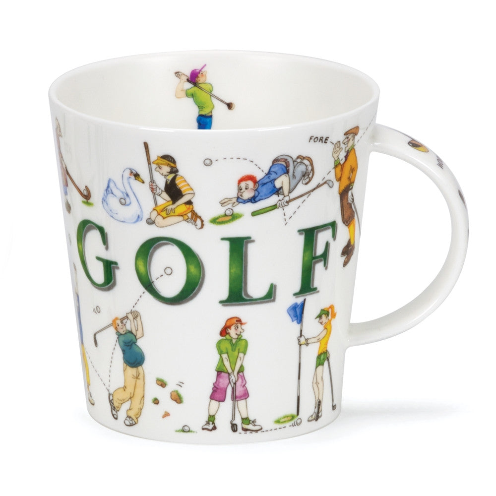 Dunoon Cairngorm Sporting Antics Fine bone china mug - Golf