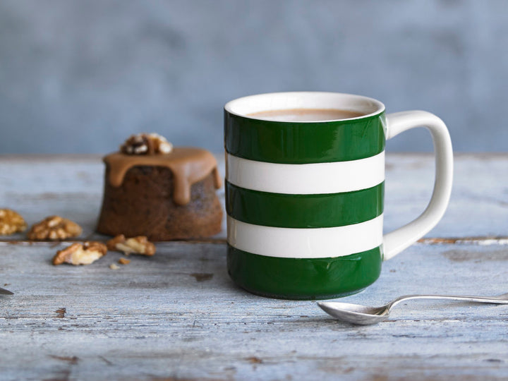 Cornishware 10 oz straight-sided mug - Adder Green.