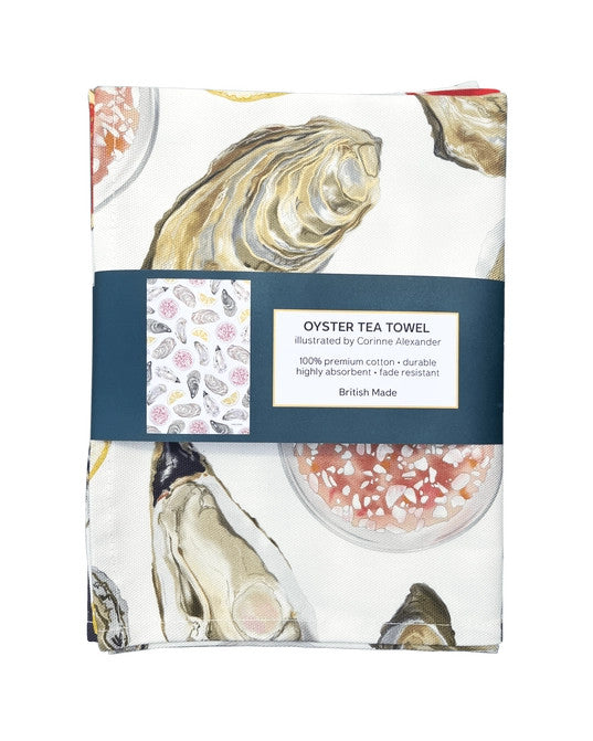 Oyster Tea Towel by Corinne Alexander.