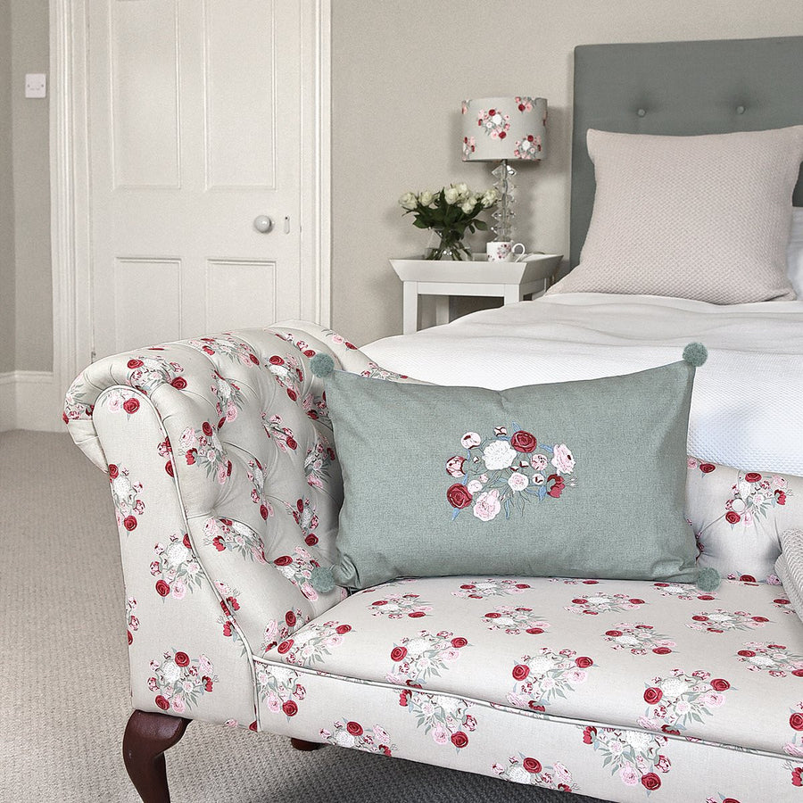 Sophie Allport Peony cotton statement pillow. 